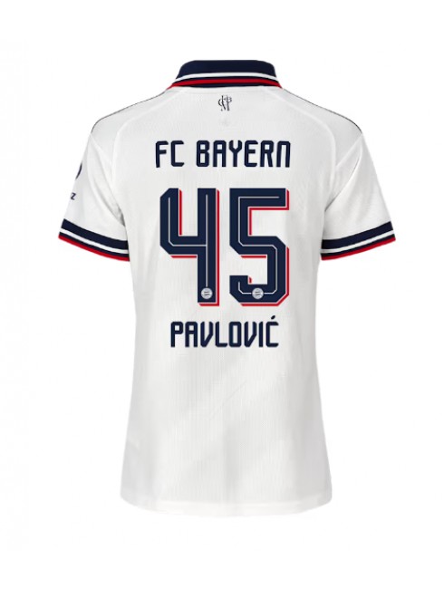 Bayern Munich Aleksandar Pavlovic #45 Replika Borta Kläder Dam 2026-27 Kortärmad Bayern Munich Aleksandar Pavlovic #45 Replika Borta Kläder Dam 2026-27 Kortärmad